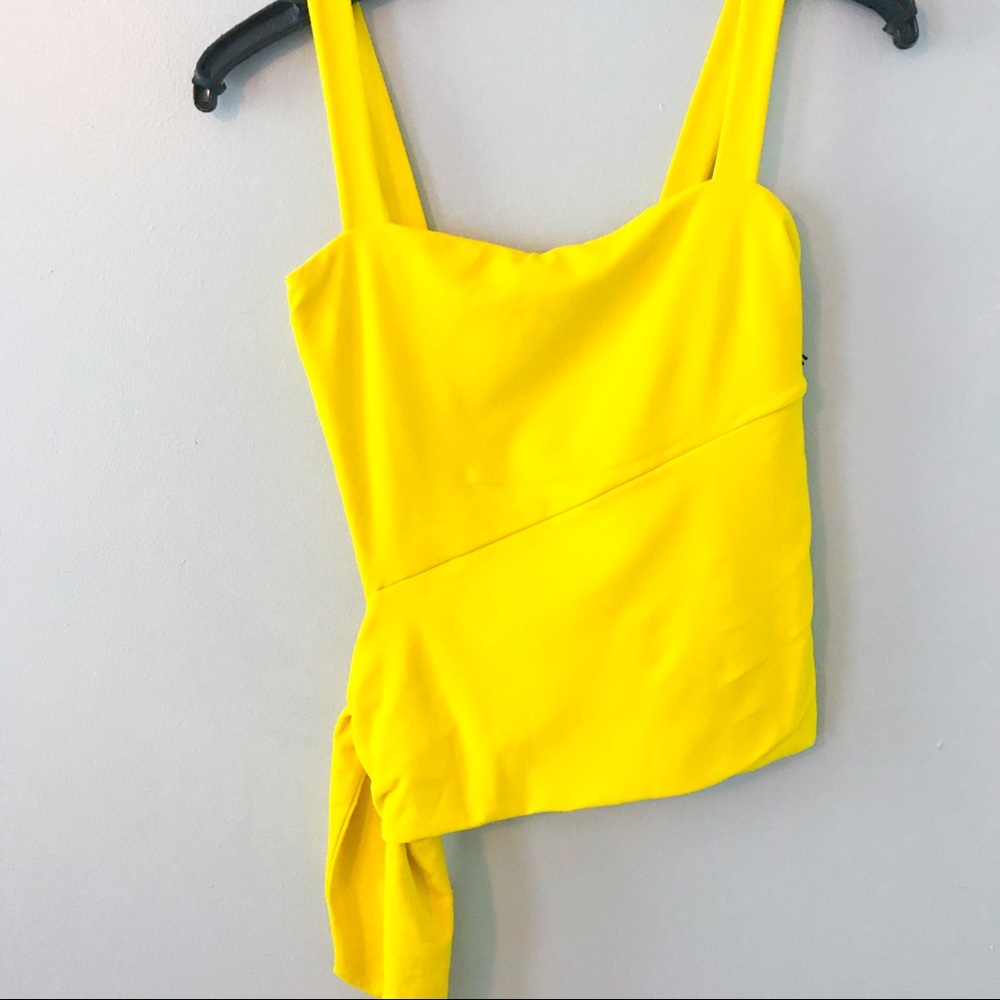 Susana Monaco yellowtail side wrap summer top